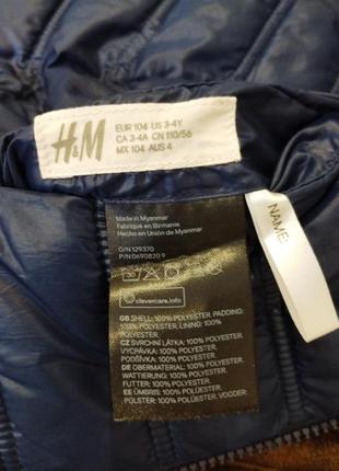 Куртка на девочку h&amp;m 3-4 года2 фото