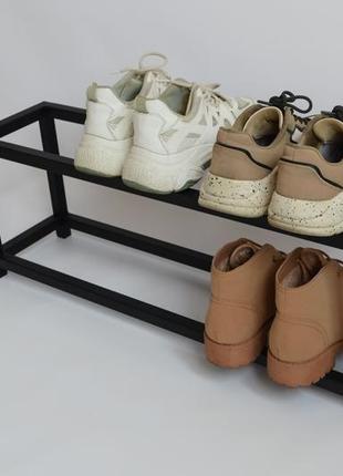 Полка для обуви в стиле лофт, полка для обуви из металла2 фото