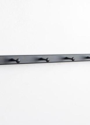 Металлическая настенная вешалка современные крючки для одежды и аксессуаров 34х4х2 см - 3 крючка7 фото