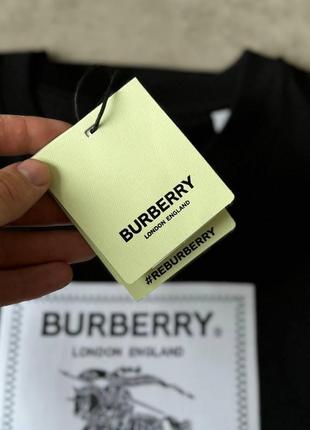 Чоловіча футболка burberry чорна / біла6 фото