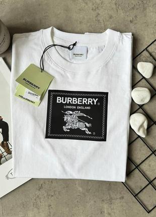 Чоловіча футболка burberry чорна / біла1 фото