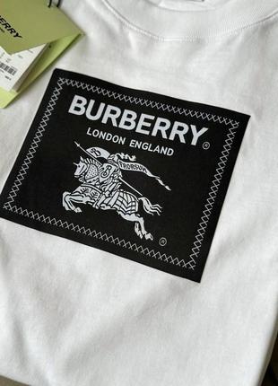 Чоловіча футболка burberry чорна / біла3 фото