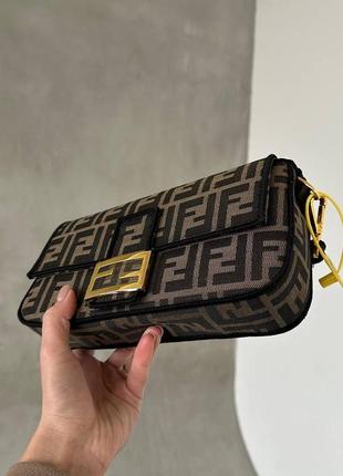 Сумочка fendi baguette brown3 фото