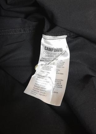 Бомбовая хлопковая рубашка с короткими рукавами camp david made in turkey, оригинал6 фото