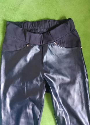 Брюки стрейч-экокожа 42р.