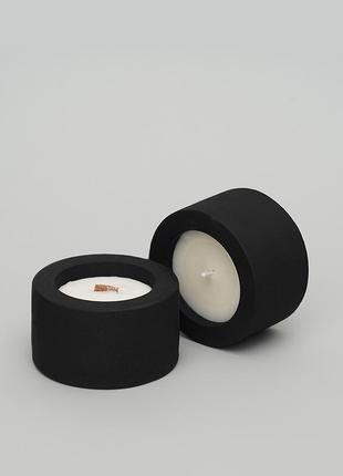 Свеча с ароматом глинтвейн и кардамон для надписи ваших пожеланий с деревянным потрескивающим гнетом4 фото