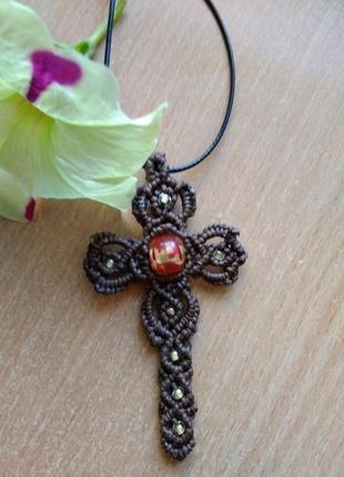 Крестик оригинальный ажурный