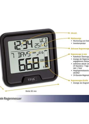 Вимірювач опадів tfa "drop" (47300501)6 фото