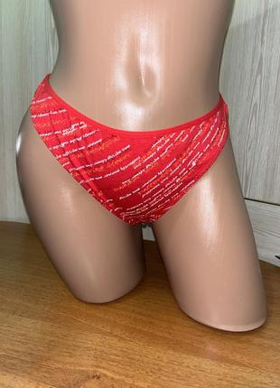 Женские трусики трусы красные с надписями м atlantic