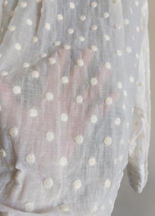 Снижка дня!! изысканная хлопковая блуза от zara, s/xs оверсайз8 фото