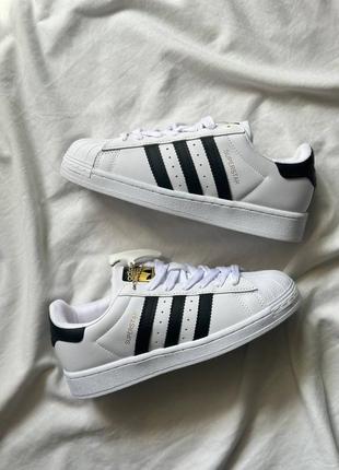 Adidas superstar white женские кроссовки адидас суперстар кожа2 фото