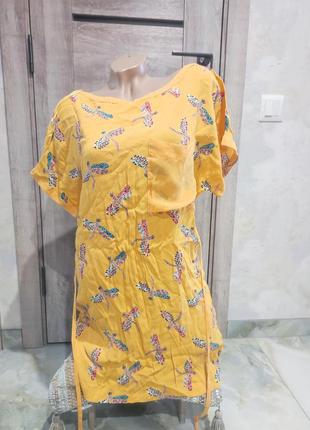 Платье желтое zara
