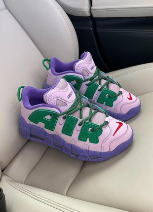 Крутейшие женские кроссовки nike air more uptempo x ambush lilac green сиреневые