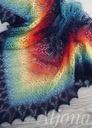 Ажурна шаль "райдужна"