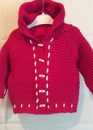 Кофточка вязаная ярко- малиновая турция