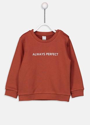 9-12 і 12-18 м фірмова кофта пайта батник толстовка хлопчикові з написом lc waikiki