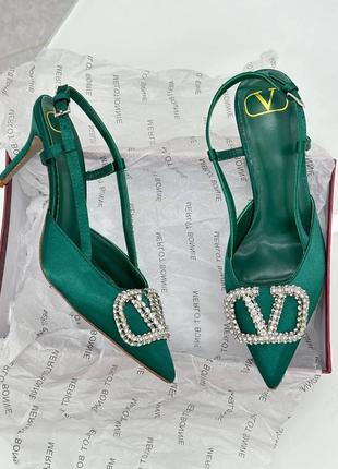 Босоножки valentino текстиль/стелька кожа