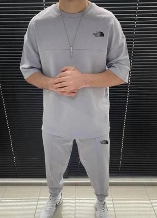 Костюм на весну-літо 🔥 m,l,xl, світло-сірий та чорний