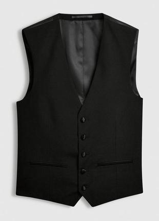 Шикарна жилетка чорного кольору next tailoring made in vietnam з биркою, блискавичне надсилання6 фото
