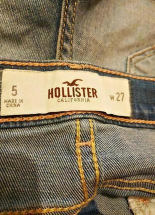 Стильные короткие джинсовые шорты популярного американского бренда hollister5 фото