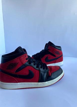 Кроссовки jordan 1 mid gym red