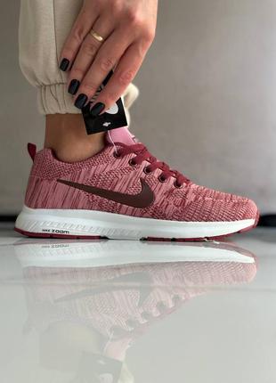 Жіночі кросівки червоні nike flykit max red