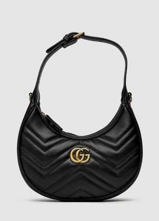 Сумочка gucci half moon marmont leather shoulder bag8 фото