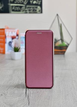 Чохол-книга 360 standard xiaomi mi 9 lite бордовий1 фото