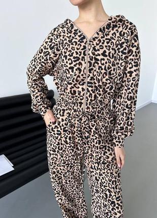 Костюм леопардовый пижамный стиль3 фото