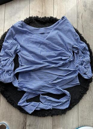 Zara легкая коттоновая блуза5 фото