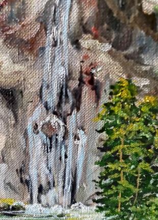 Картина маслом гірський водопад3 фото