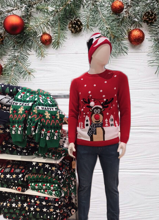 Новорічний светр/світшот/джемпер для вас і родини + подарунок1 фото