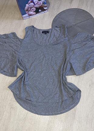 Футболка трикотажная открытые плечи большой размер футболка якритие плеч