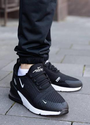 Мужские кроссовки найк аир макс 270 чёрно-белые / nike air max 270 black white4 фото