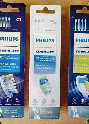 Оригинал.насадки philips sonicare c2optimal plaquе/w diamondclean3 фото