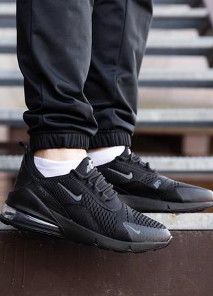 Мужские кроссовки найк аир макс 270 чёрные / nike air max 270 triple black