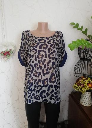 Блуза шифон в леопардовый принт shein