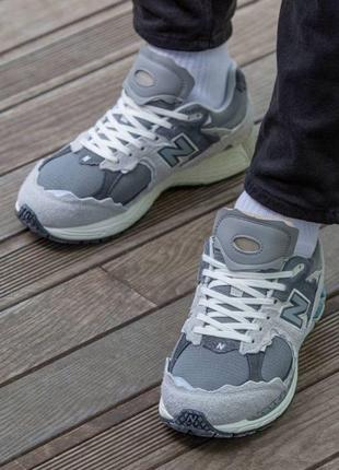 Кросівки літні сітка  new balance  темно синій/ сірий2 фото