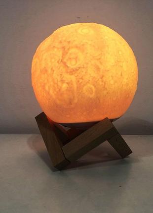 Нічник місяць, який світиться moon lamp 13 см2 фото