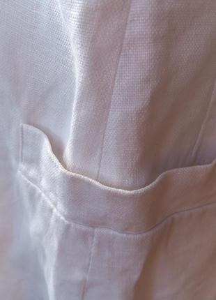 Льняной пиджак белоснежный enrico coveri3 фото
