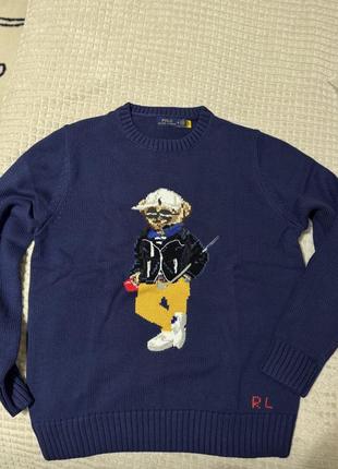 Стильный свитер, кофта polo bear ralph lauren с культовым мишкой. размер xl новый без бирки.2 фото