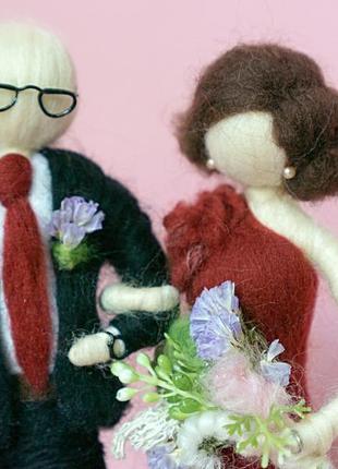 Сімейний портрет подарункових ляльок по вашому фото. подарунок на ювілей весілля для батьків.3 фото