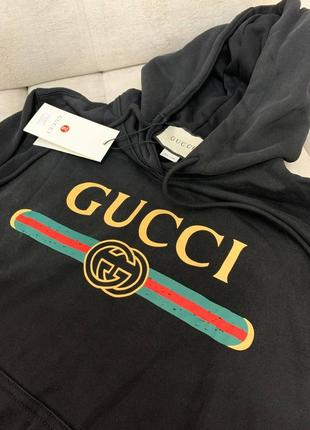 Чёрное худи гуччи gucci4 фото