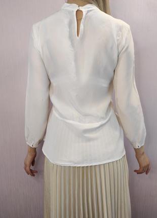 120% seta шелковая блузка шелковая прошва вышивка белая изысканная шелк-топ10 фото