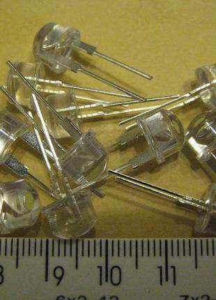 Світлодіод білий яскравий 3в 8мм ціна за 100 шт