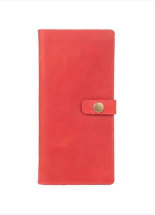 Ергономічний шкіряний тревел-кейс червоного кольору