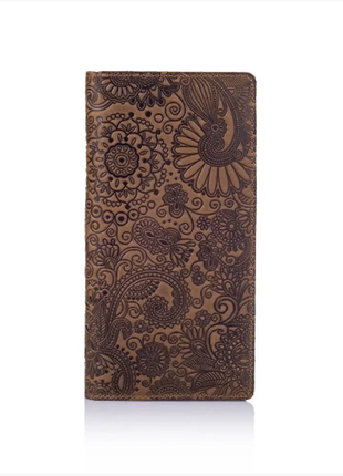 Дизайнерський гаманець на 14 карт з натуральної шкіри1 фото