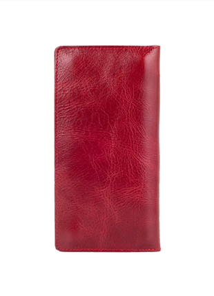 Зносостійкий червоний шкіряний гаманець на 14 карт2 фото