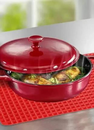 Коврик для выпечки pyramid pan fat-reduction silicone cooking mat (16,25х11,5 см, силиконовый)grill2 фото