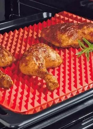 Килимок для випічки pyramid pan fat-reduction silicone cooking mat (16,25х11,5 см, силіконовий)grill